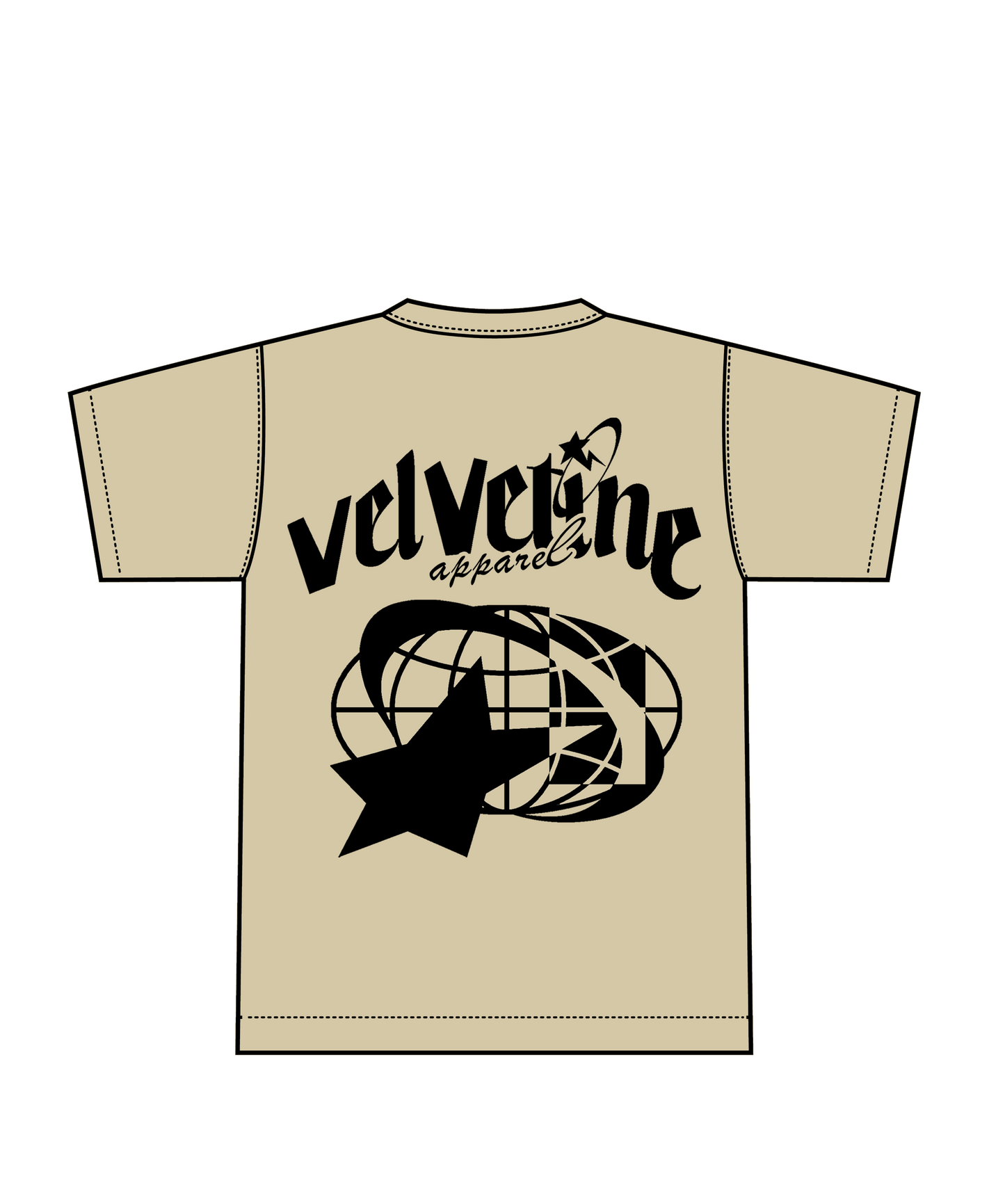 Short Sleeve Beige T-Shirt